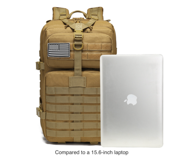 50L Large Capacity Tactical Backpack - Durable MOLLE Military Rucksack for Outdoor Hiking & Camping