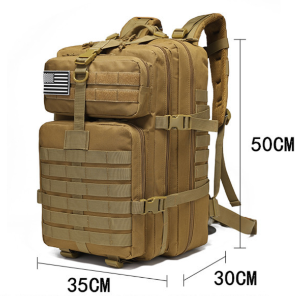 50L Large Capacity Tactical Backpack - Durable MOLLE Military Rucksack for Outdoor Hiking & Camping