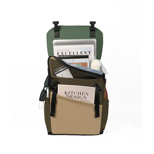 Men's Color Block Geometric Laptop Backpack